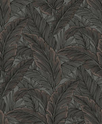UK10048 palm leaf botanical wallpaper from the Black and White collection by Etten Gallerie