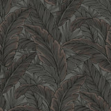 UK10048 palm leaf botanical wallpaper from the Black and White collection by Etten Gallerie