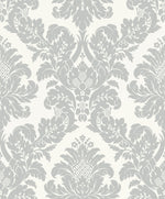 Etten Gallerie Black & White Glitter Damask Wallpaper