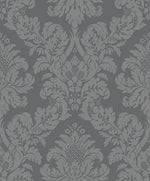 UK10435 glitter damask wallpaper from the Black and White collection by Etten Gallerie