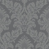 UK10435 glitter damask wallpaper from the Black and White collection by Etten Gallerie