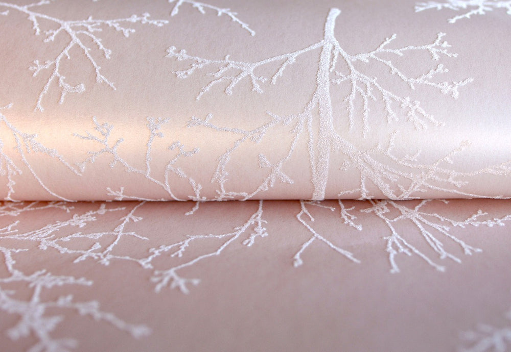 UK11501 glass beaded branches botanical wallpaper roll from the Black and White collection by Etten Gallerie