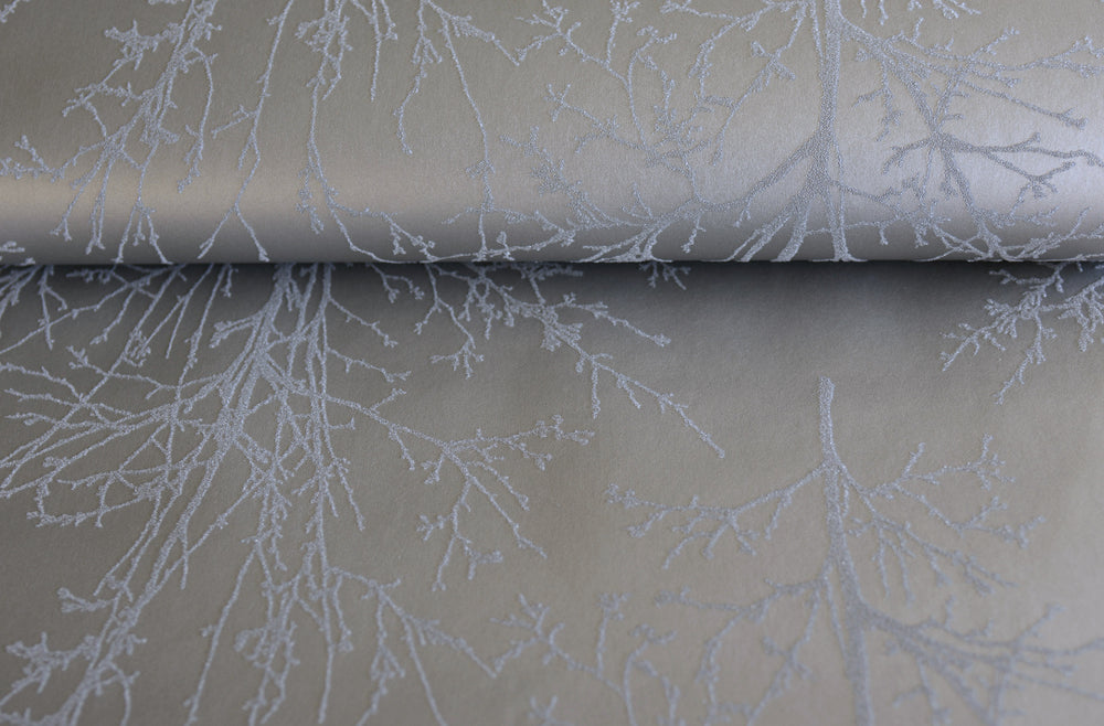 UK11508 glass beaded branches botanical wallpaper roll from the Black and White collection by Etten Gallerie