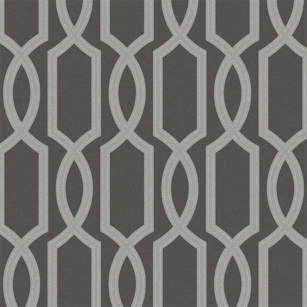 
                  
                    UK11705 shimmer trellis wallpaper from the Black & White collection by Etten Gallerie
                  
                
