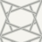 ZN50400 Asakusa railroad geometric wallpaper from the Black and White collection by Etten Gallerie