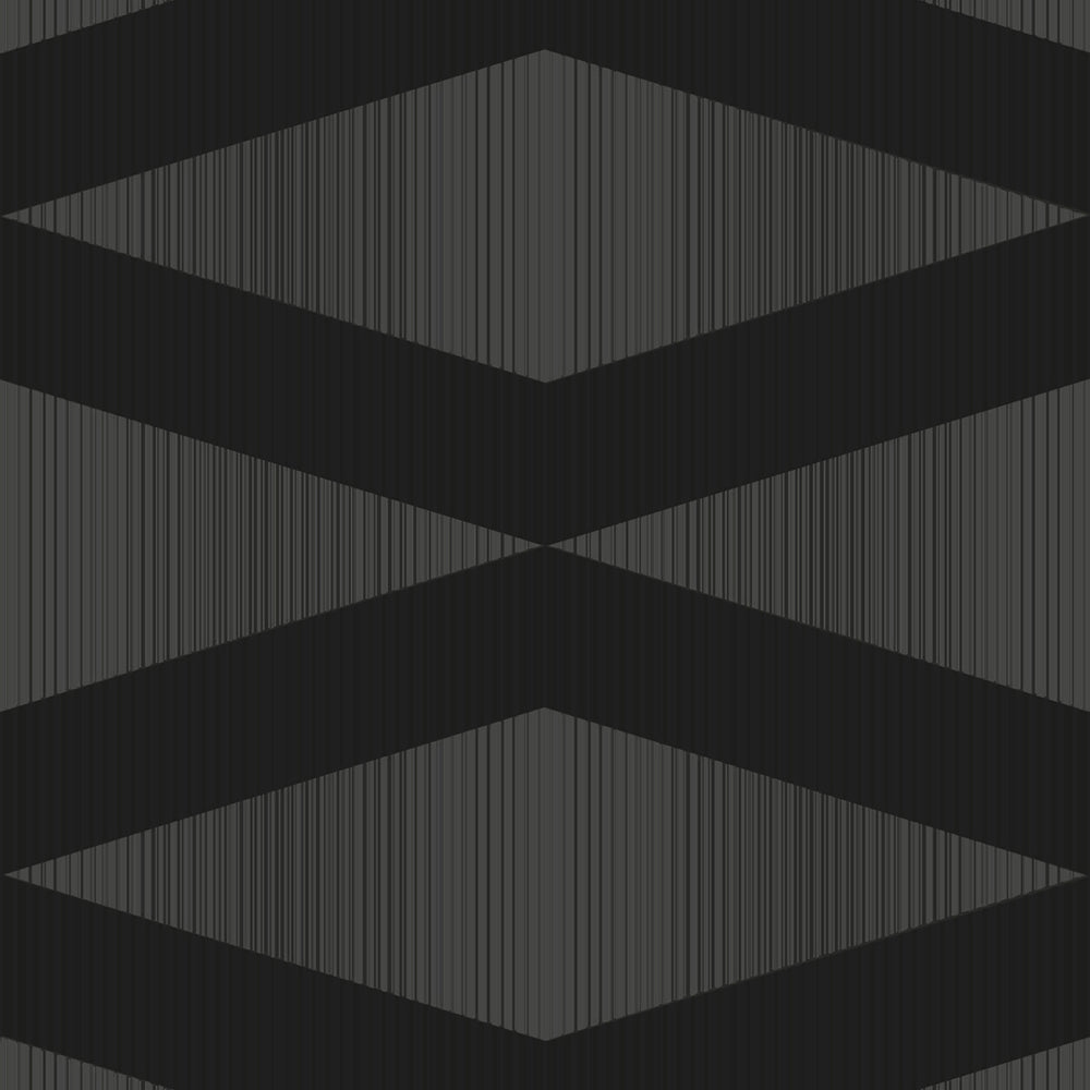 ZN51100 shimmer silver and black geometric wallpaper from the Black and White Collection by Etten Gallerie