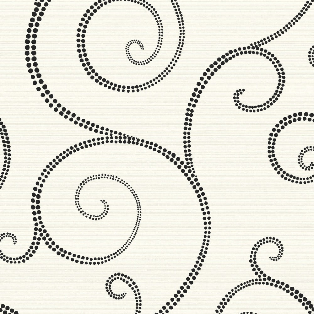 ZN51600 Kichijoji spotted trail polka dot wallpaper from the Black and White collection by Etten Gallerie