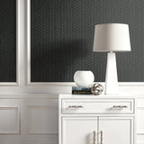 Etten Gallerie Black & White Ueno Stitched Geometric Wallpaper