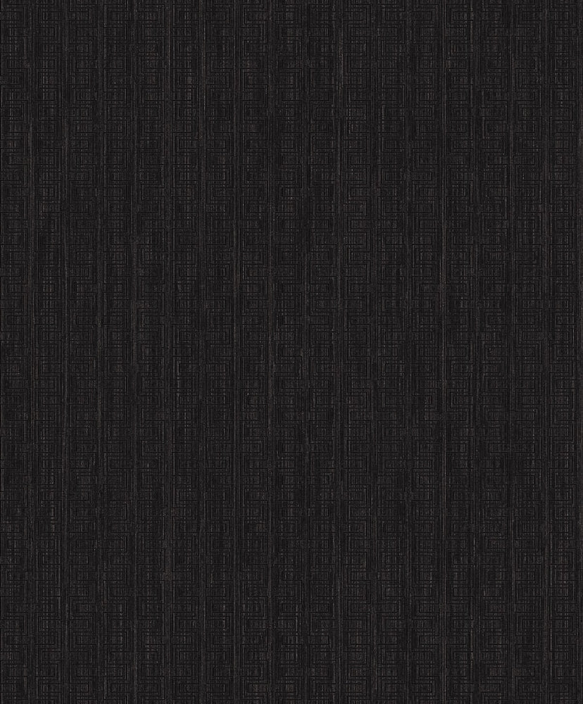 Etten Gallerie Black & White Ueno Stitched Geometric Wallpaper