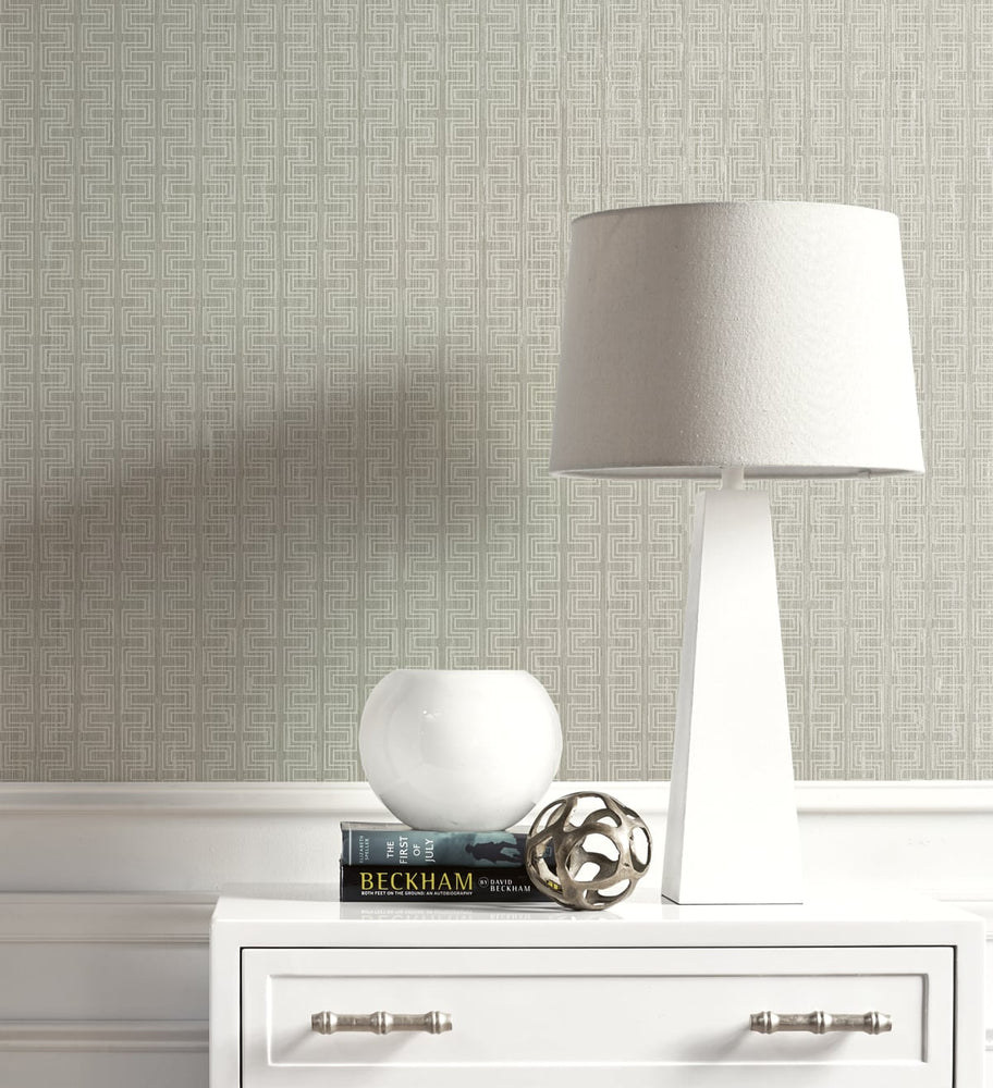 ZN51803 Ueno stitched geometric wallpaper decor from the Black and White collection by Etten Gallerie