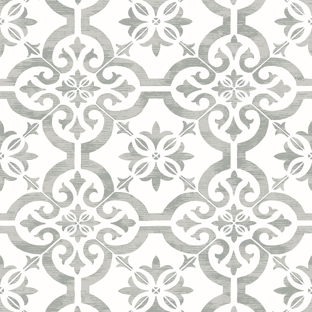 ET10010 encaustic faux tile wallpaper by Seabrook Designs