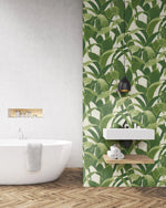 Banana Groves Green Peel and Stick Removable Wallpaper