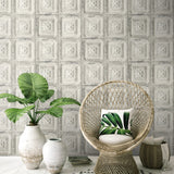 Distressed Tin Tile Peel and Stick Removable Wallpaper