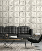 Distressed Tin Tile Peel and Stick Removable Wallpaper