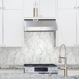 Faux Marble Silver Peel and Stick Removable Wallpaper