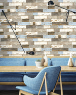 Colorful Coastal Shiplap Peel and Stick Removable Wallpaper