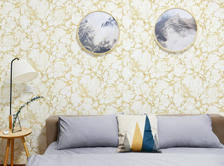 MK21102 patina marble crackle wallpaper bedroom from the Metallika collection by Seabrook Designs