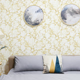 MK21102 patina marble crackle wallpaper bedroom from the Metallika collection by Seabrook Designs