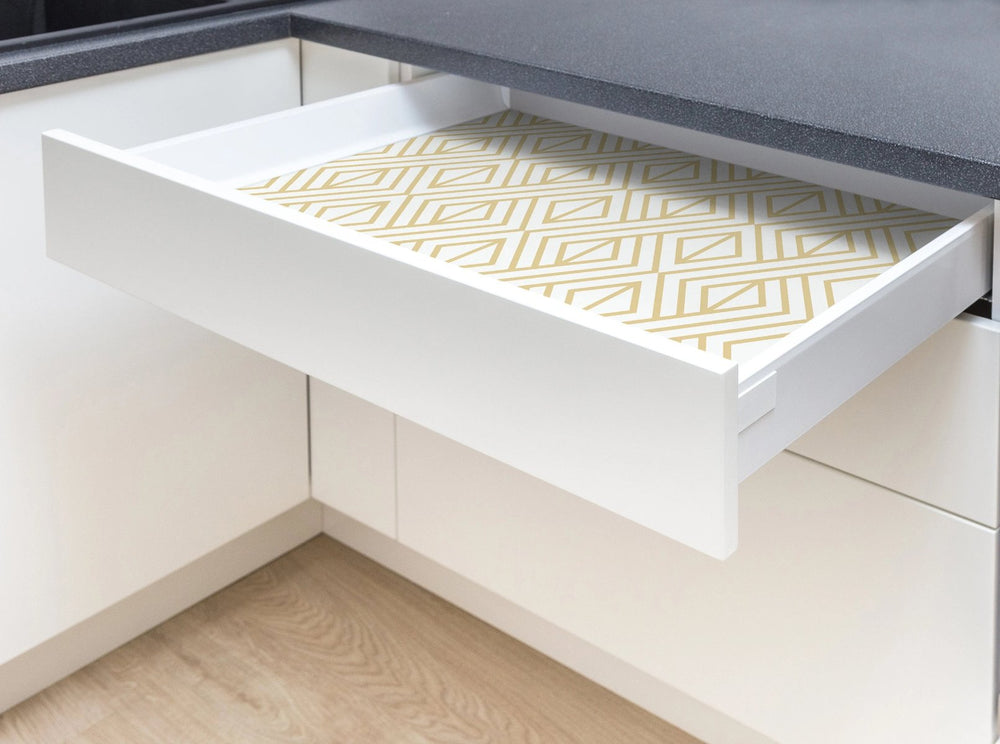 Metallic Gold Diamond Geometric Peel and Stick Removable Wallpaper
