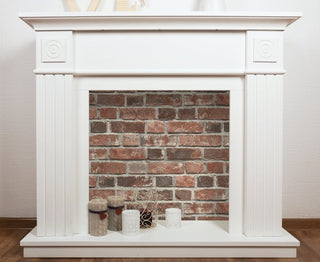 Distressed Faux Red Brick Peel and Stick Removable Wallpaper