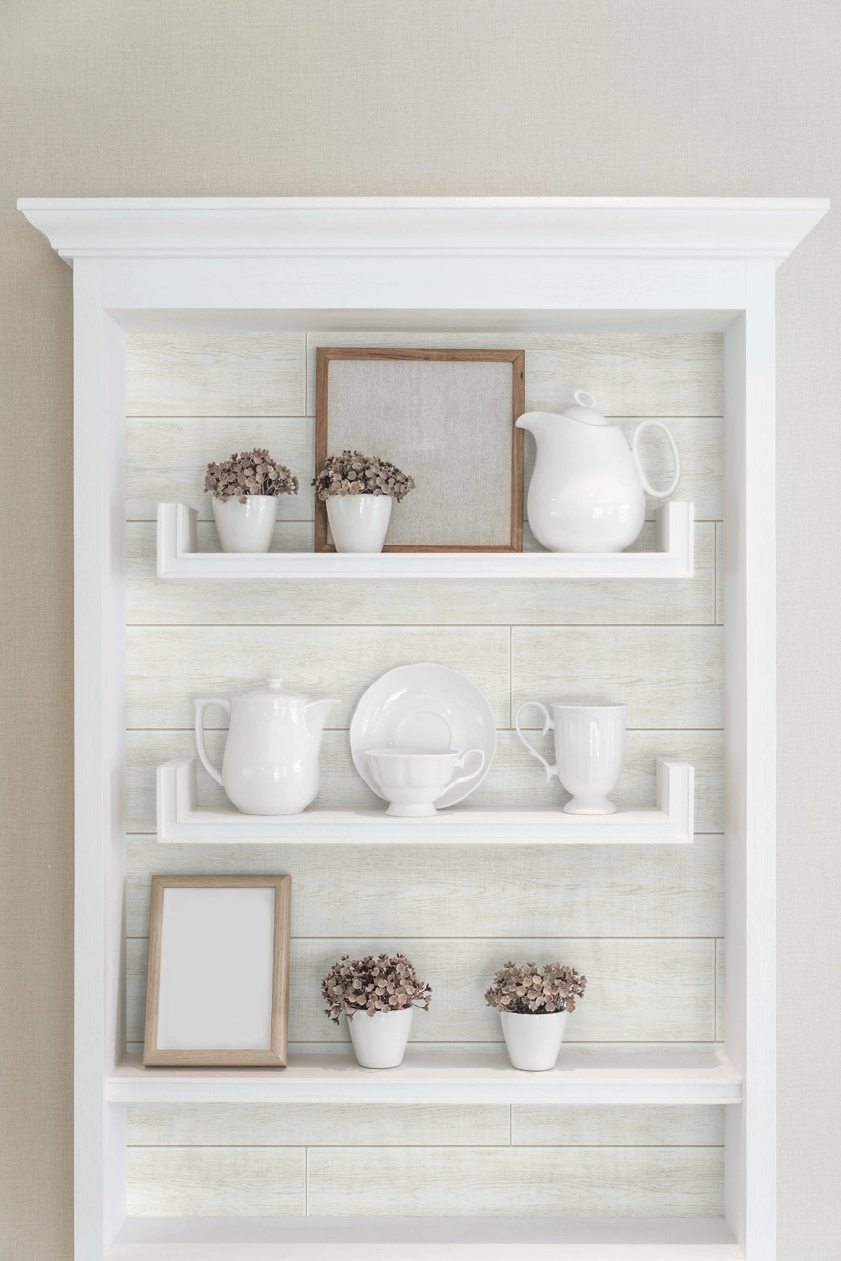Off-White Shiplap Peel and Stick Removable Wallpaper – Say Decor LLC