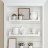 Off-White Shiplap Peel and Stick Removable Wallpaper