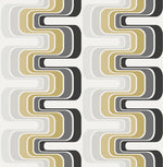 RL60300 fonzie ribbon mid century wallpaper from the Retro Living collection by Seabrook Designs