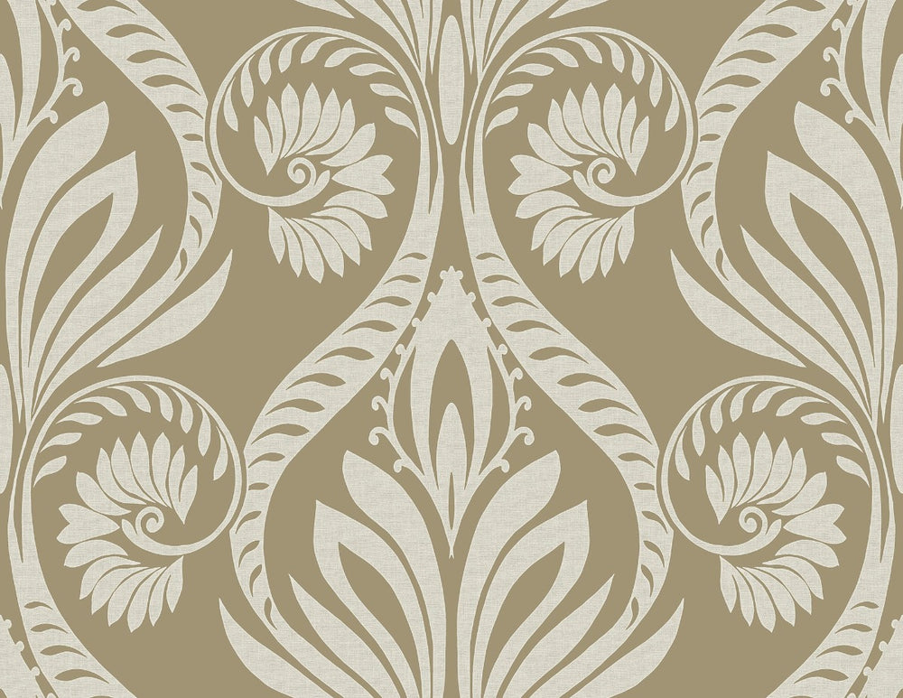 TA21006 bonaire retro damask wallpaper from the Tortuga collection by Seabrook Designs