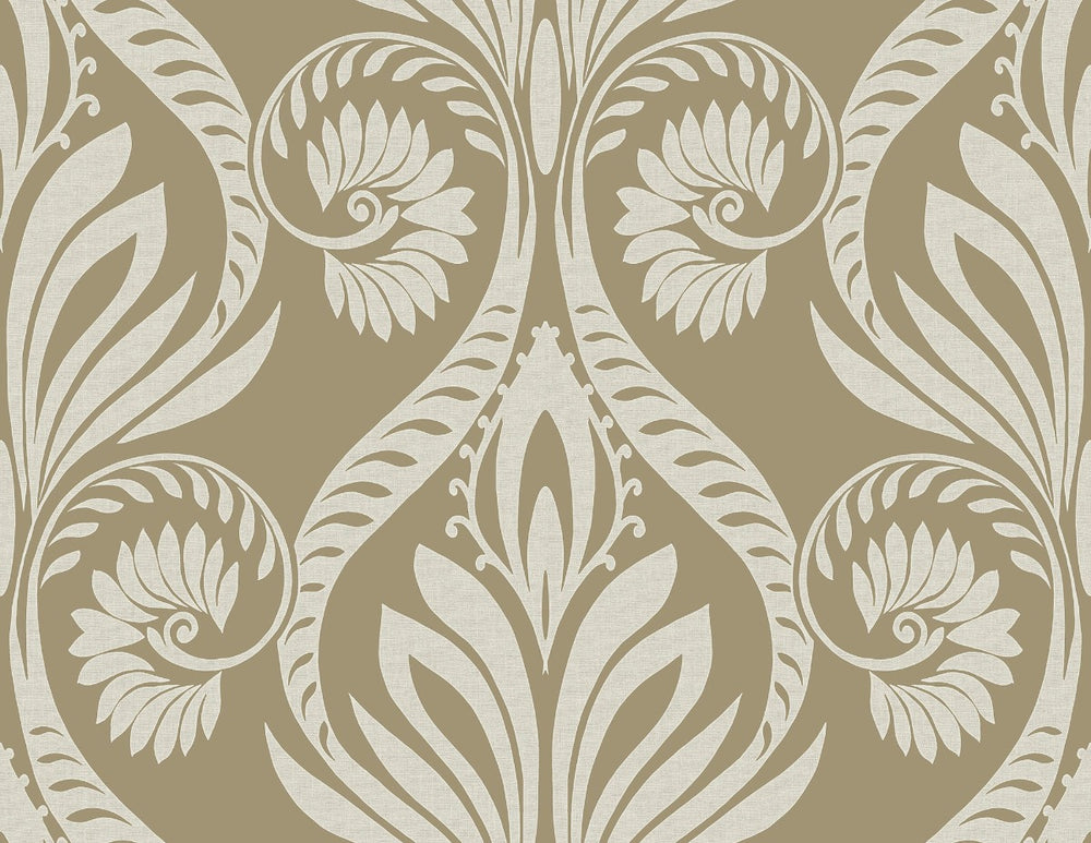 TA21006 bonaire retro damask wallpaper from the Tortuga collection by Seabrook Designs