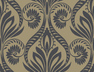 TA21000 bonaire retro damask wallpaper from the Tortuga collection by Seabrook Designs