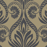 TA21000 bonaire retro damask wallpaper from the Tortuga collection by Seabrook Designs