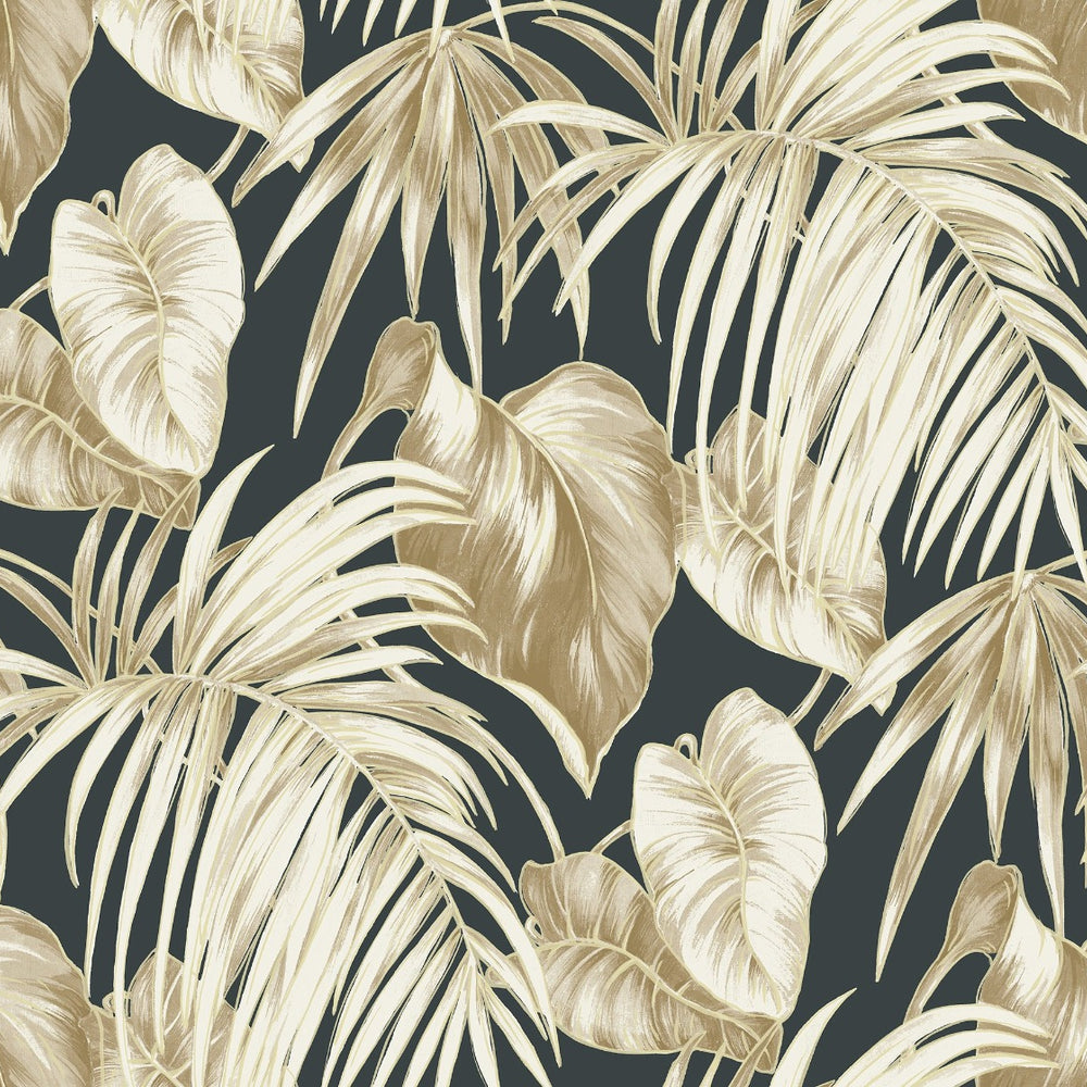 TA21600 dominica tropical leaf wallpaper from the Tortuga collection by Seabrook Designs