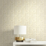 Geometric lattice wallpaper entryway NE50602 from the Nouveau Luxe collection by Seabrook Designs