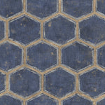 MW31502 Wright geometric hexagon wallpaper from the Metalworks collection by Seabrook Designs