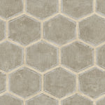 MW31507 Wright geometric hexagon wallpaper from the Metalworks collection by Seabrook Designs