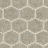 MW31507 Wright geometric hexagon wallpaper from the Metalworks collection by Seabrook Designs