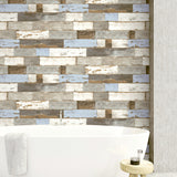 Colorful Coastal Shiplap Peel and Stick Removable Wallpaper