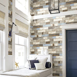 Colorful Coastal Shiplap Peel and Stick Removable Wallpaper