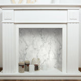 Faux Marble Silver Peel and Stick Removable Wallpaper