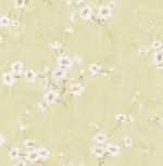 AI41603 gold silk road floral wallpaper from the Koi collection by Seabrook Designs