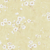 AI41603 gold silk road floral wallpaper from the Koi collection by Seabrook Designs