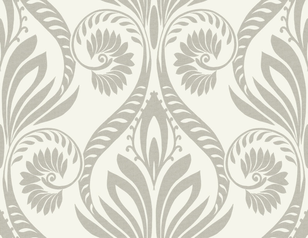 TA21008 bonaire retro damask wallpaper from the Tortuga collection by Seabrook Designs