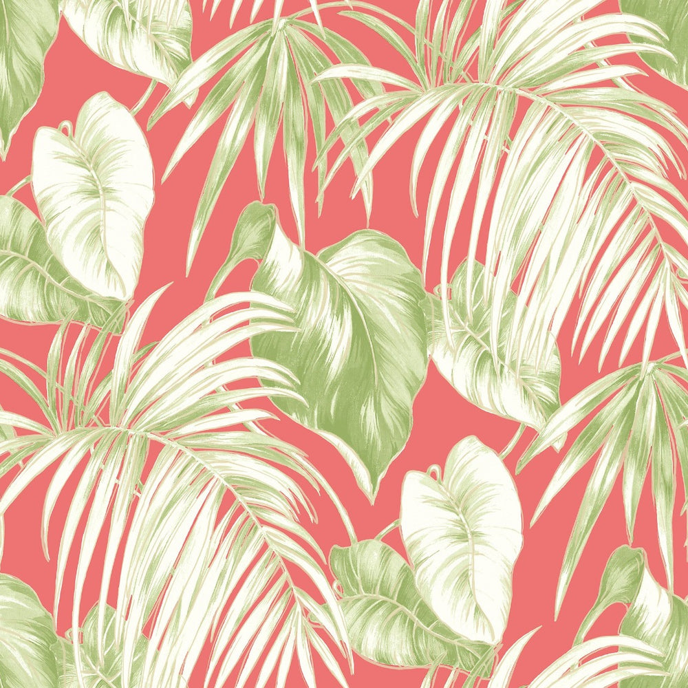 TA21601 dominica tropical leaf wallpaper from the Tortuga collection by Seabrook Designs