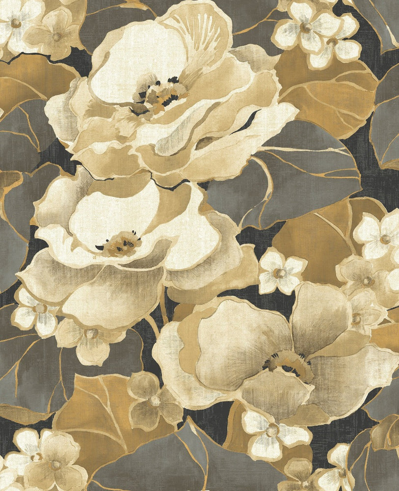 NE50500 Adorn floral wallpaper from the Nouveau Luxe collection by Seabrook Designs
