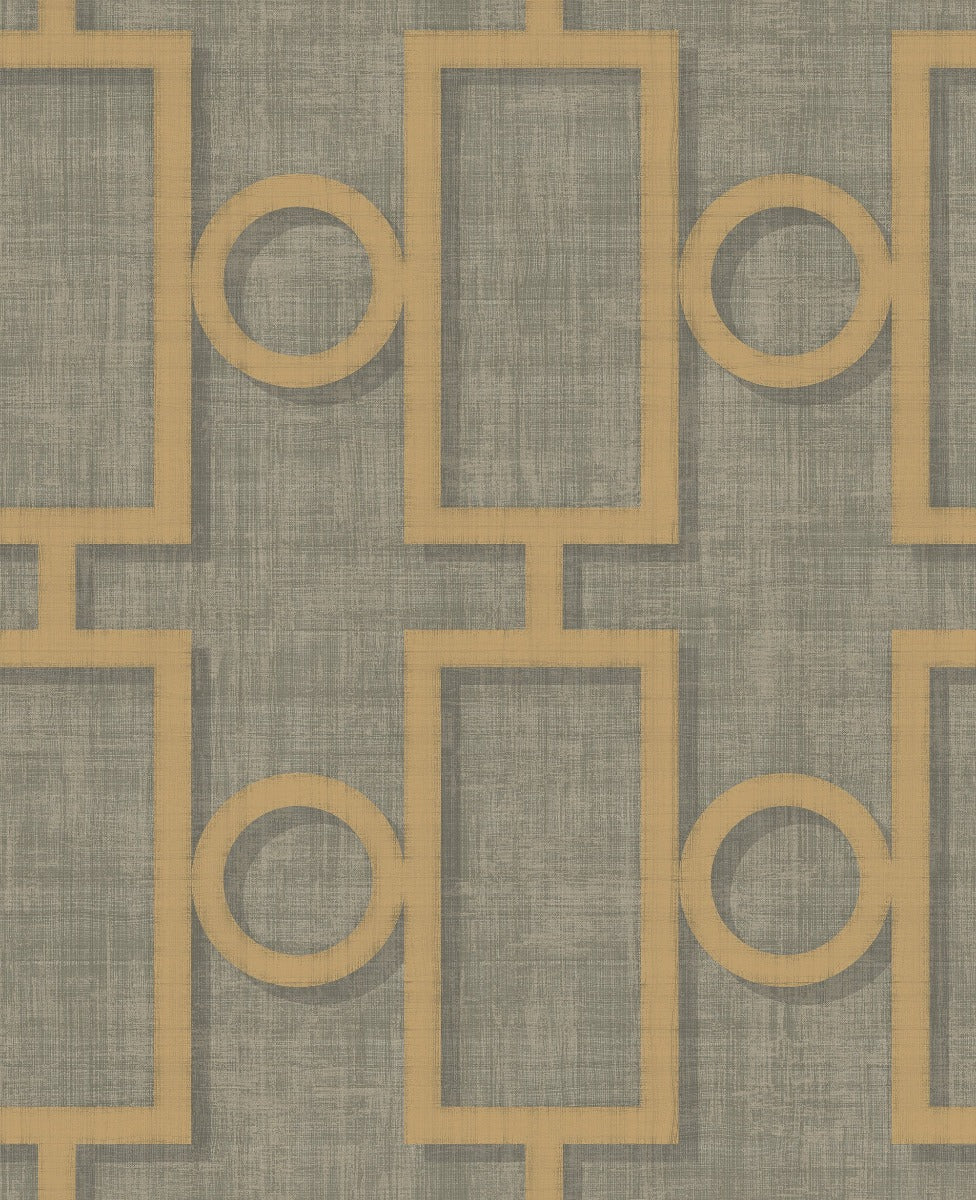 Geometric lattice wallpaper NE50600 from the Nouveau Luxe collection by Seabrook Designs