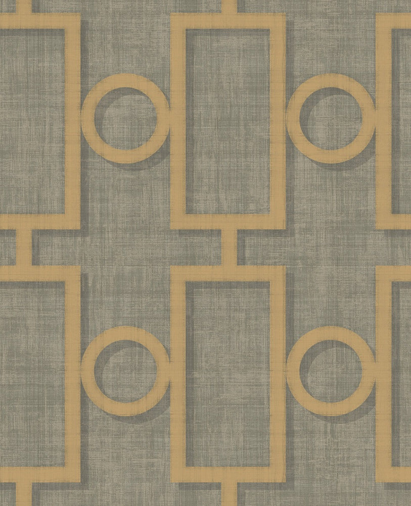 Geometric lattice wallpaper NE50600 from the Nouveau Luxe collection by Seabrook Designs