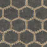 MW31500 Wright geometric hexagon wallpaper from the Metalworks collection by Seabrook Designs