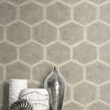 MW31507 Wright geometric hexagon wallpaper decor from the Metalworks collection by Seabrook Designs