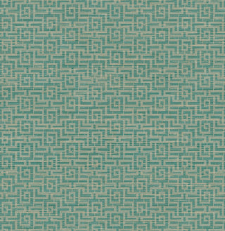 GT21404 topaz maze geometric wallpaper from the Geo collection by Seabrook Designs