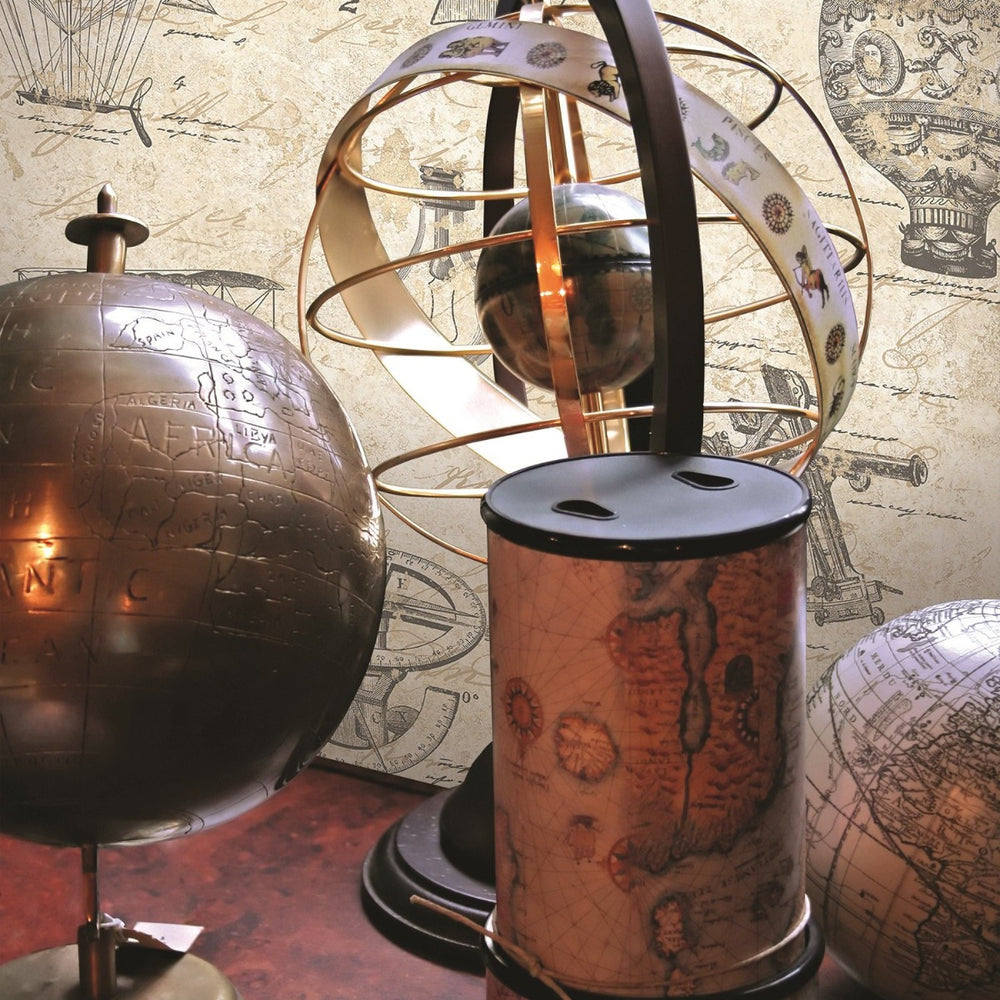 JP31508 scenic wallpaper office from the Journeys collection by Seabrook Designs